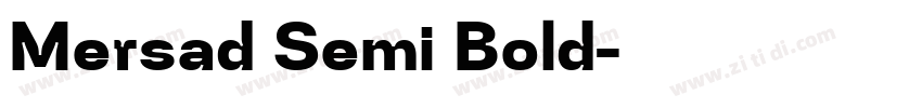 Mersad Semi Bold字体转换